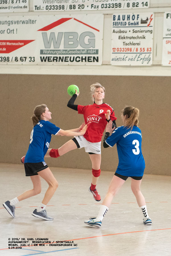 HB Punktspiel weibl Jug-C RW WER_Oranienburger HC